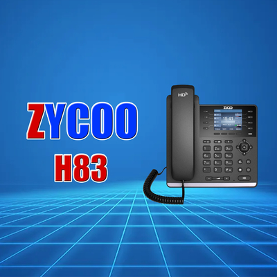 Téléphone de bureau VoIP 10/100 Mbps Prise en charge PoE CC 5 V Téléphone de bureau 4 lignes