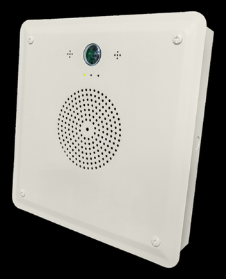 Haut-parleur réseau IP encastré blanc avec caméra HD intégrée